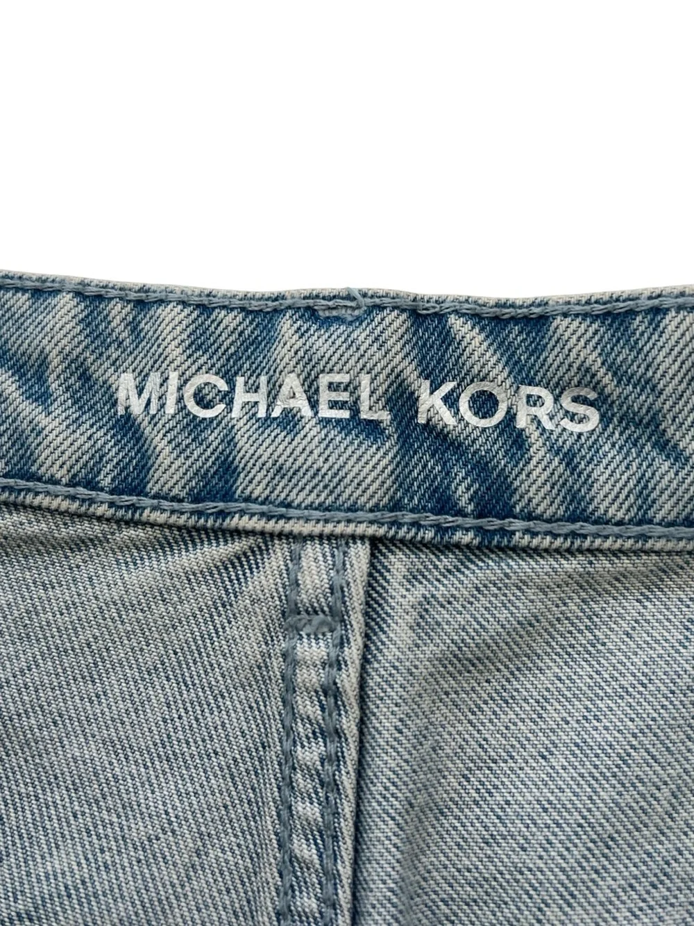 Michael Kors Selma Crop High Rise Wide Leg Jeans Stone Wash 12 NWT